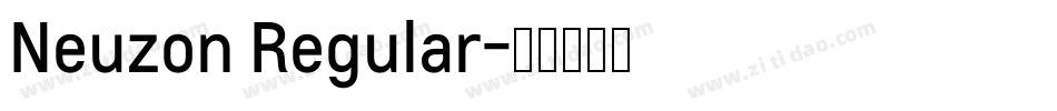 Neuzon Regular字体转换